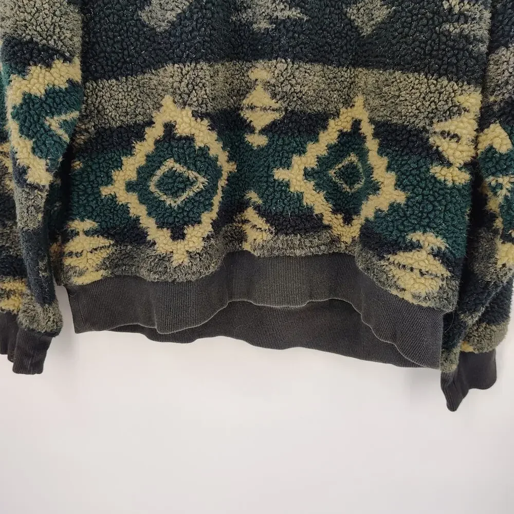 Vintage Polo Ralph Lauren Sweater Aztec Southwestern Sherpa Fleece Pullover L
